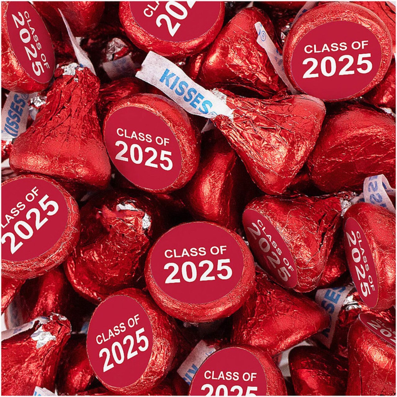 Red Graduation Candy Class of 2025 | Hershey’s Kisses Milk Chocolate180 Pieces